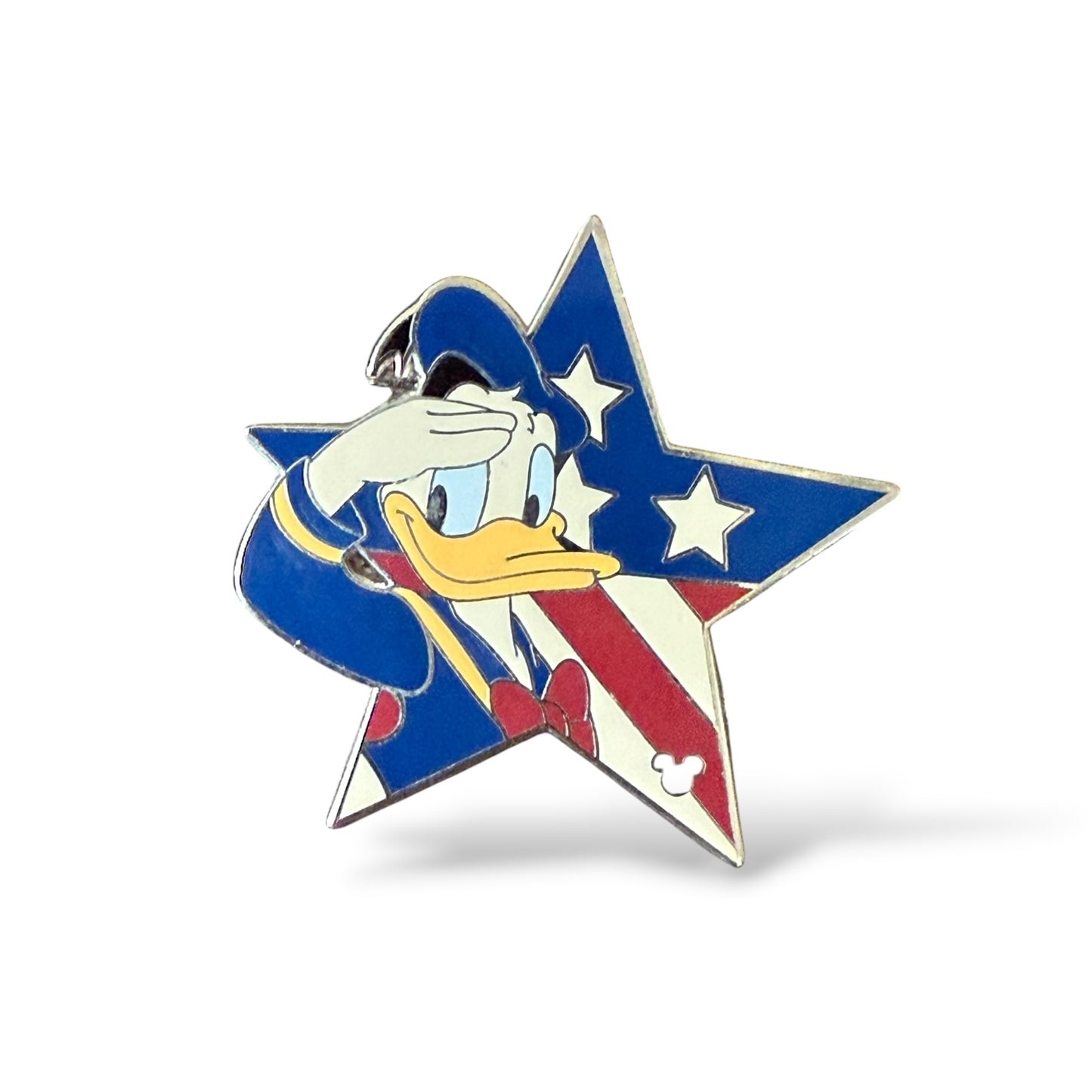 Cast Lanyard Patriotic Star Salute Donald Hidden Mickey Pin