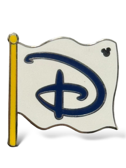 Cast Lanyard Fun Icons Classic D White Flag Hidden Mickey Pin