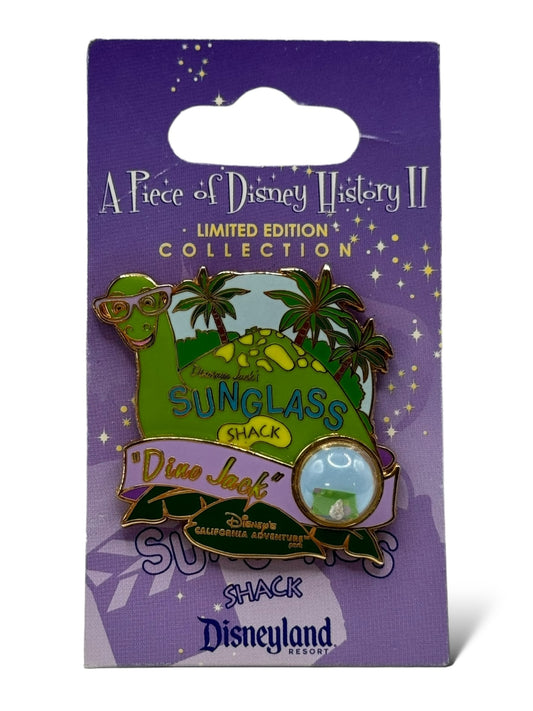 DLR Piece of Disney History Dinosaur Jack's Sunglass Shack Pin
