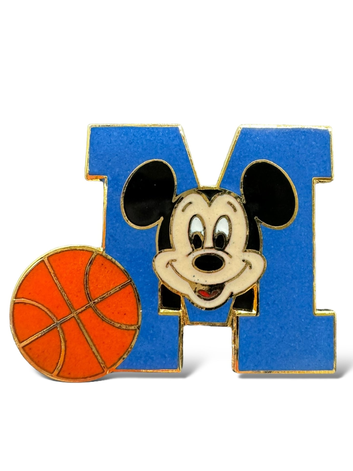 Disney Parks Mickey Mouse Letterman Basketball Pin