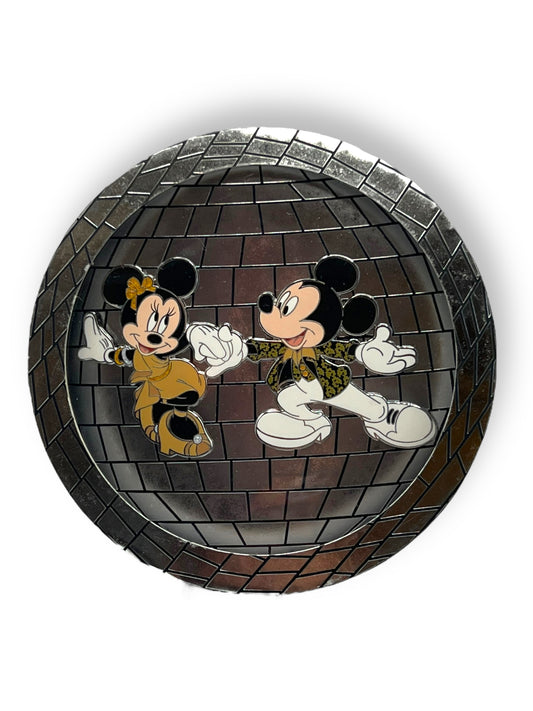 WDI Disco Mickey & Minnie Gold Outfit Jumbo Pin