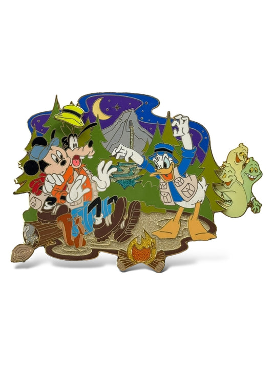 Camp Pin-e-ha-ha Mickey, Ghost, and Donald Ghost Stories Jumbo Pin