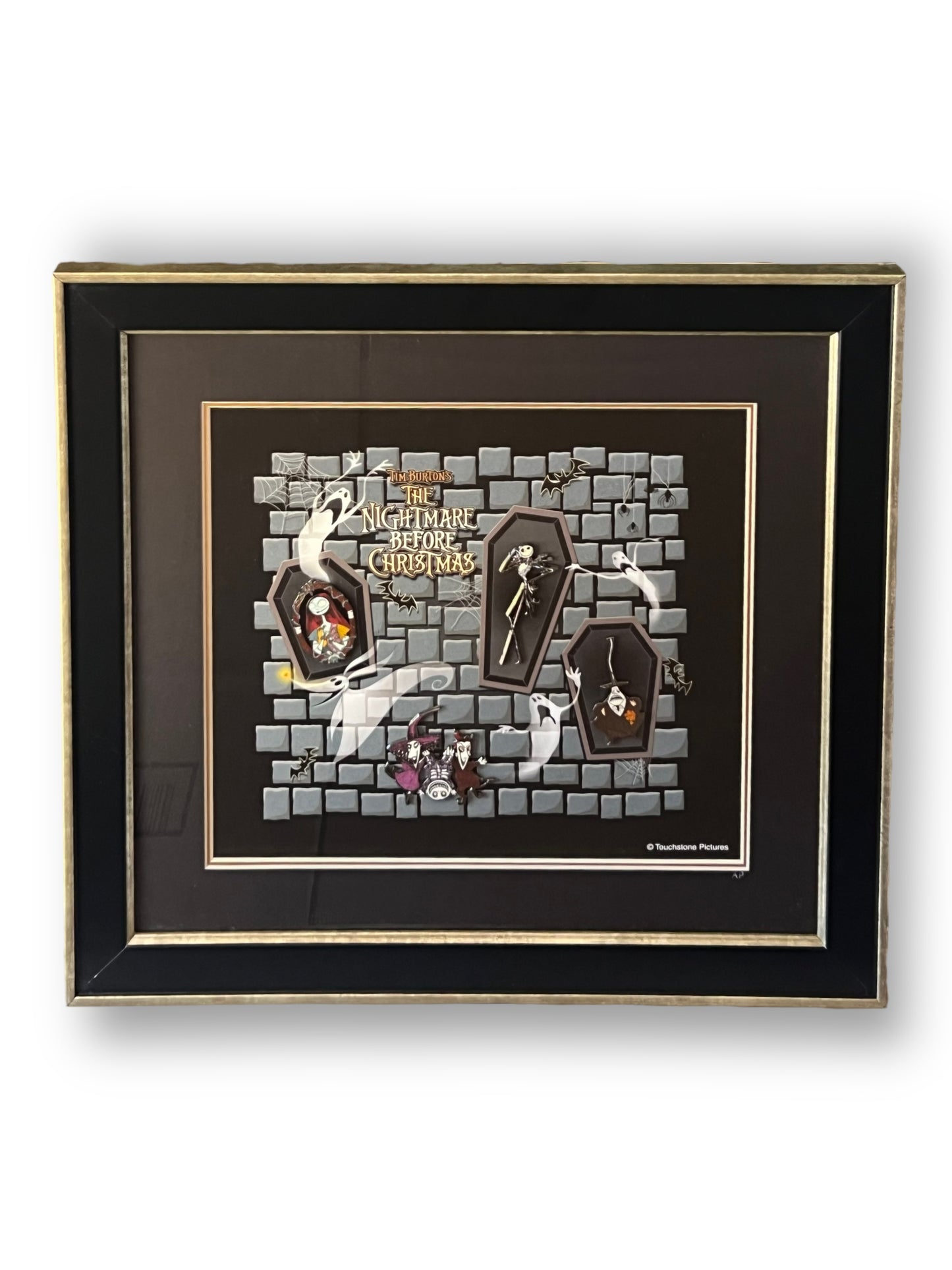 Nightmare Before Christmas Brick Background Pin Frame Set