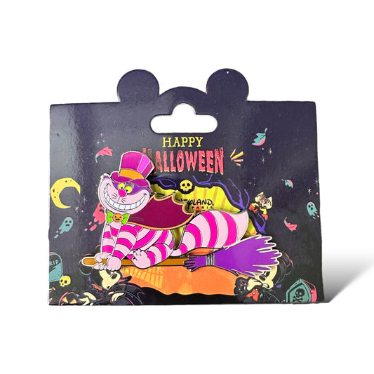 DLRP Halloween Broom Cheshire Cat Pin