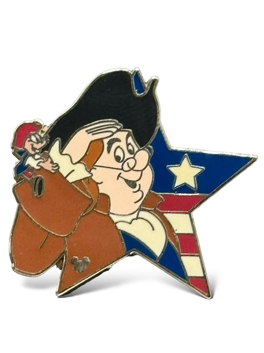 Cast Lanyard Patriotic Star Salute Benjamin Franklin and Amos Hidden Mickey Pin