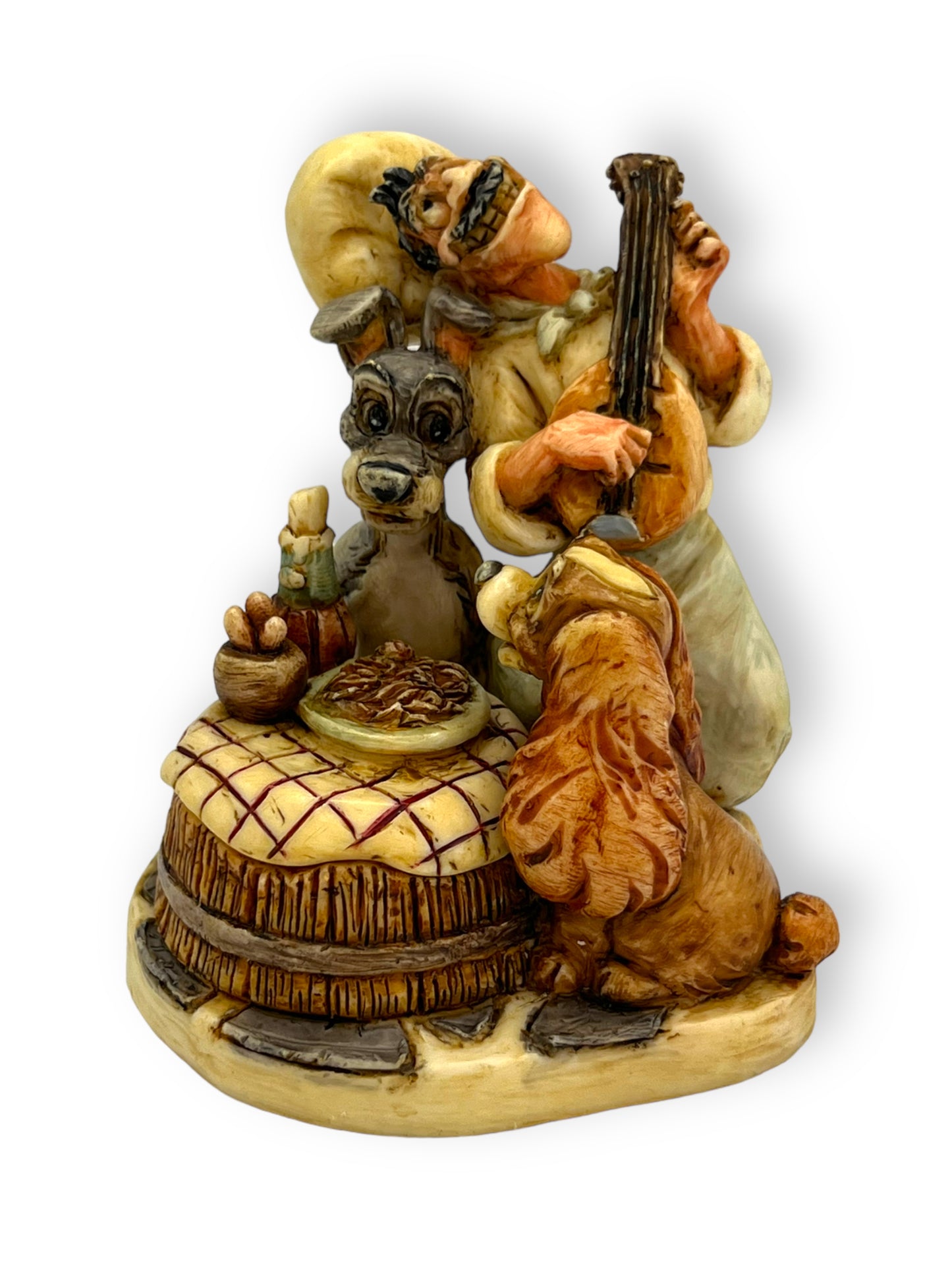 Disney Auctions Harmony Kingdom Lady and The Tramp's Beautiful Night Figurine
