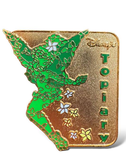 Cast Lanyard Gold Topiary Characters Tinker Bell Hidden Mickey Pin