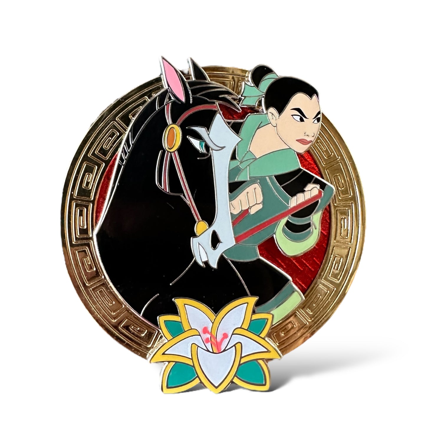 WDI Mulan 25th Anniversary Mulan and Khan Pin