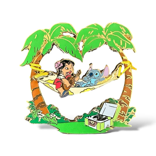 JDS Stitch Aloha Sitting in a Hammock Pin