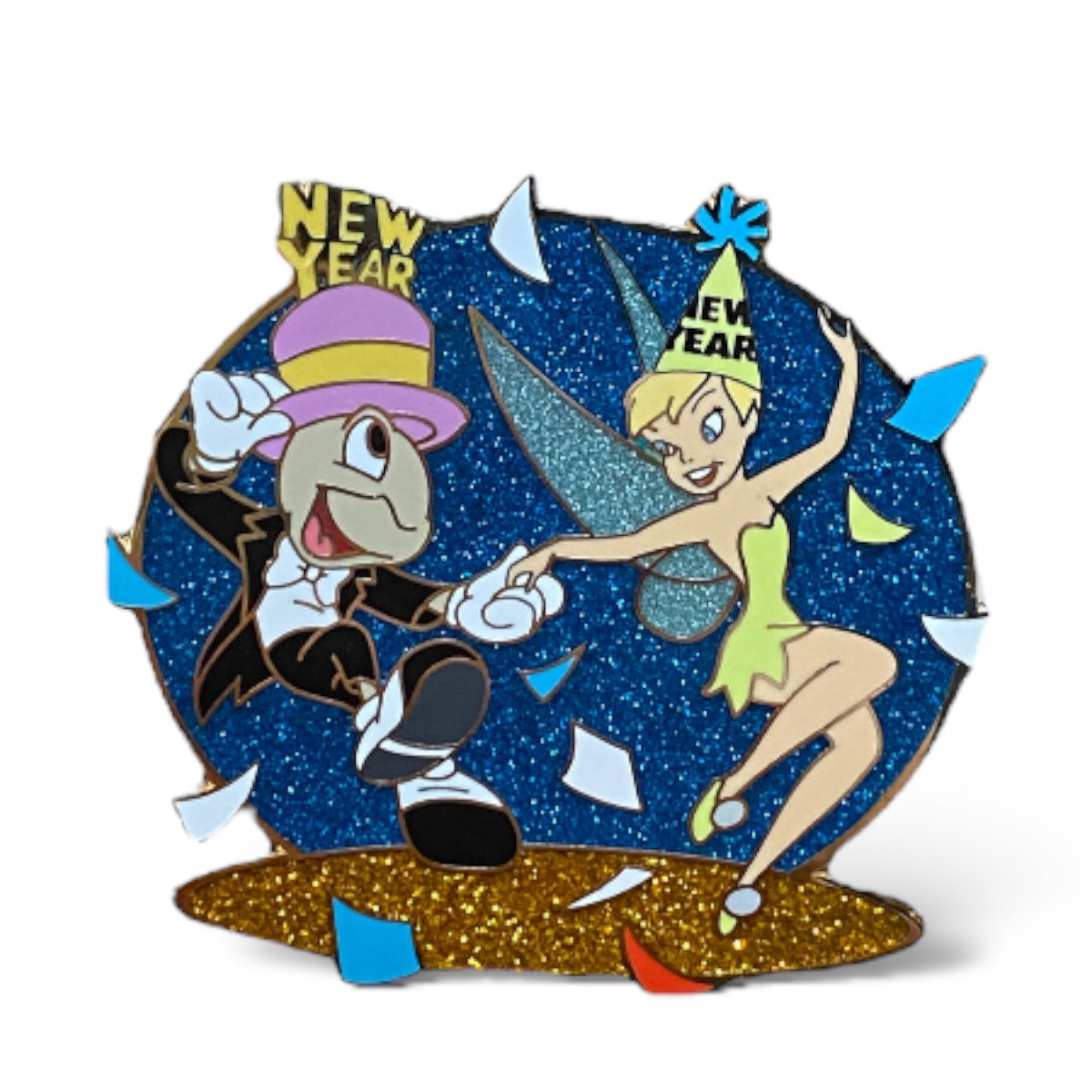 Disney Auctions Happy New Year Jiminy and Tinker Bell Pin