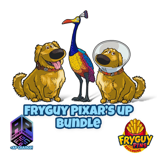 FryGuy Exclusive Pixar's Up Bundle - Kevin (1642), Dug (1643), and Cone of Shame Dug (1644)