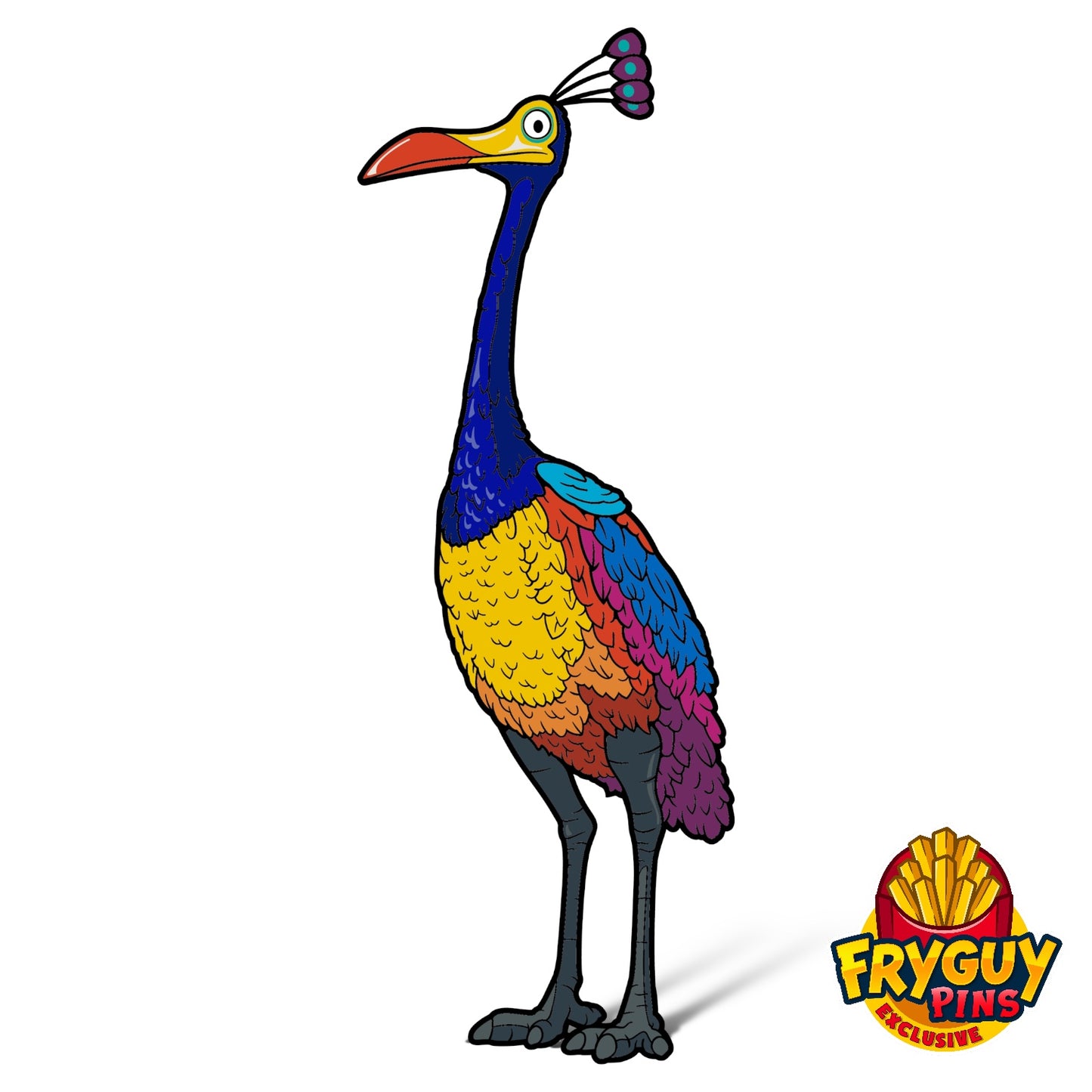 Pixar's Up Kevin FiGPiN Enamel Pin – FryGuy Pins Exclusive