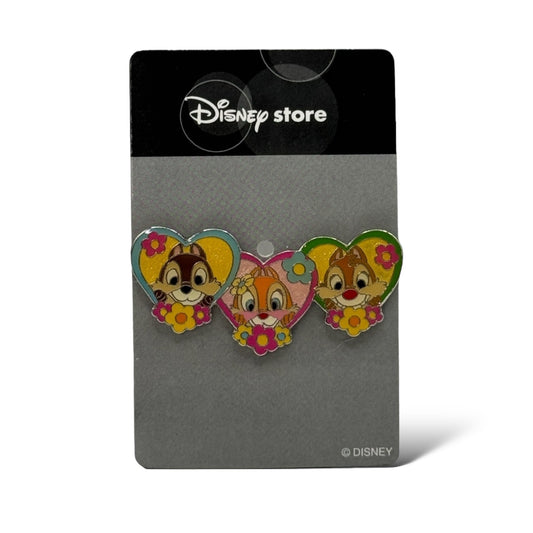 JDS Chip & Dale with Clarice Triple Heart Pin
