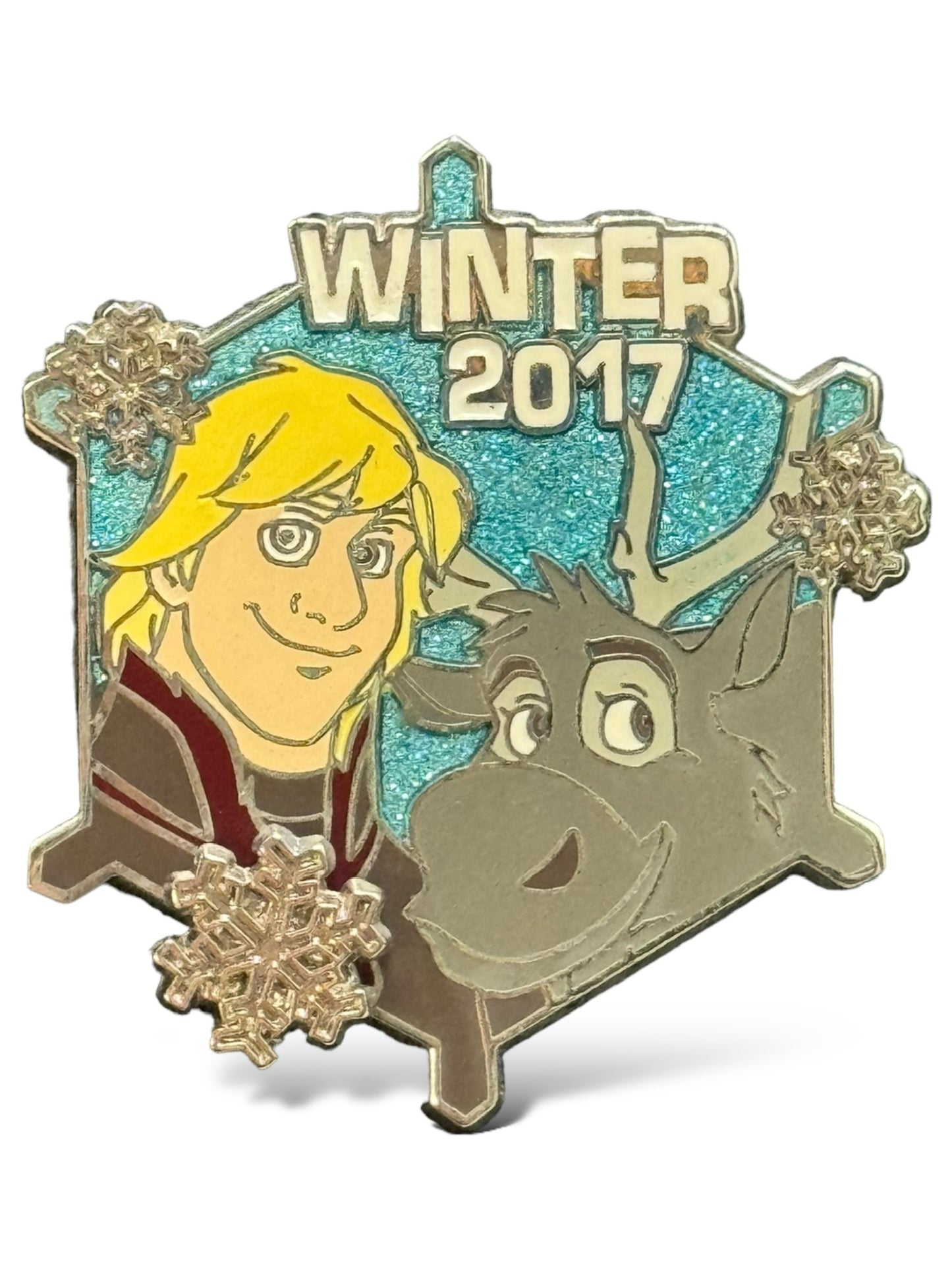 Disney Parks Winter 2017 Kristoff and Sven Snowflake Pin