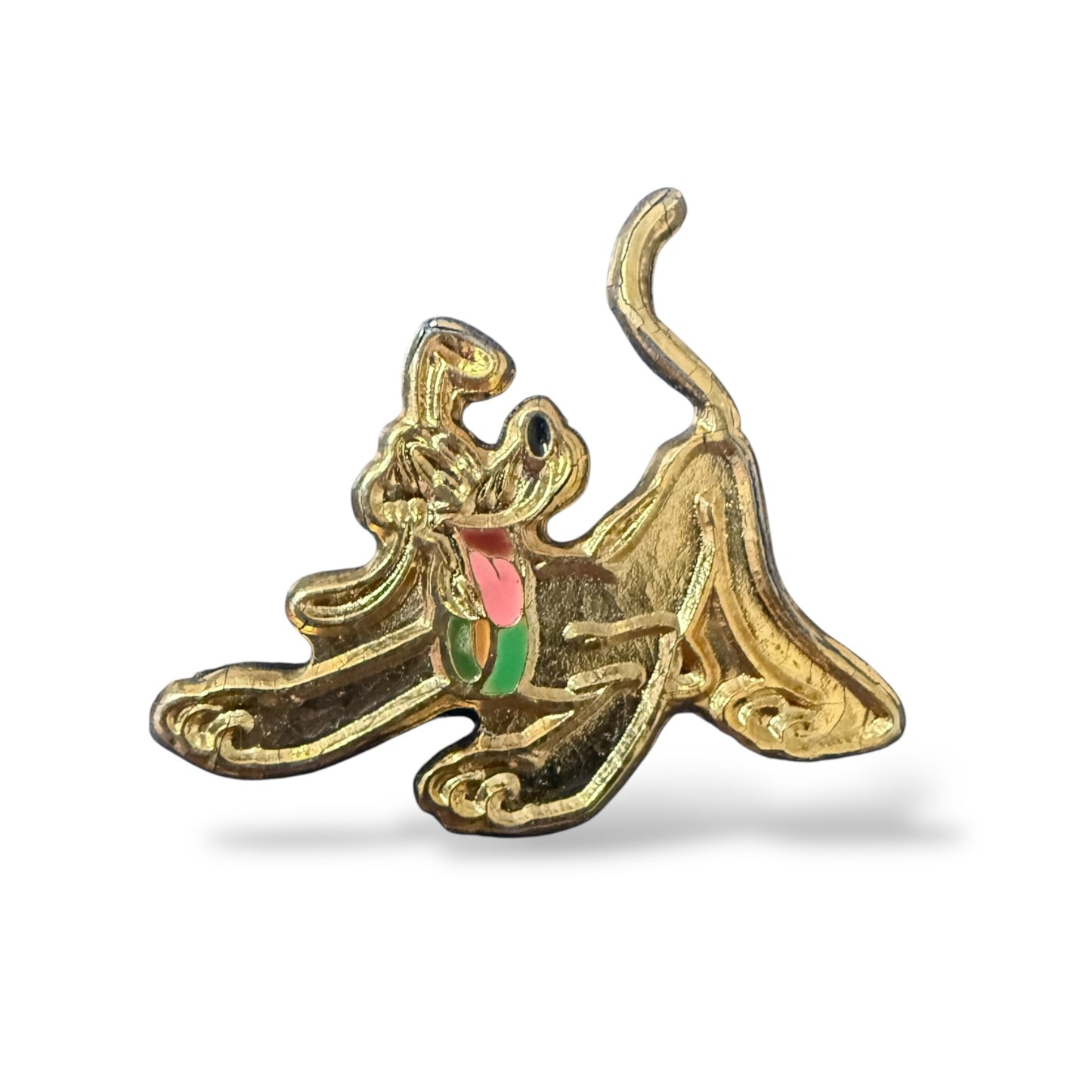 Disney Parks Pluto Playful Pose Gold Tone Pin
