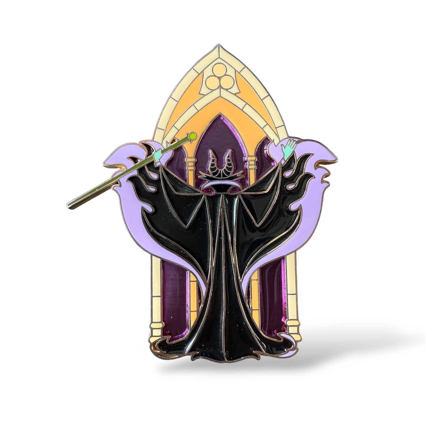 DSSH Villain Stained Glass Window Maleficent Pin