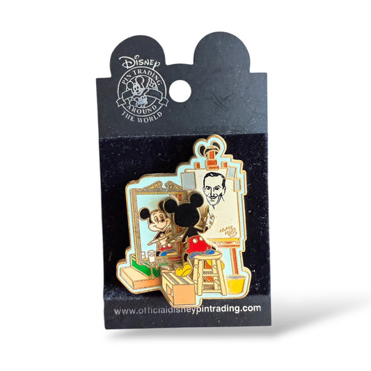 Disney Parks Mickey Drawing Walt Disney Self Portrait Pin