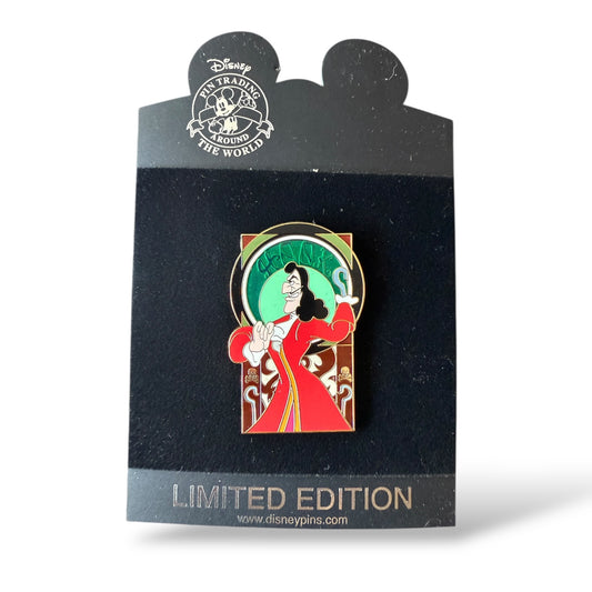Disney Shopping Disney Villain Portraits Captain Hook Pin