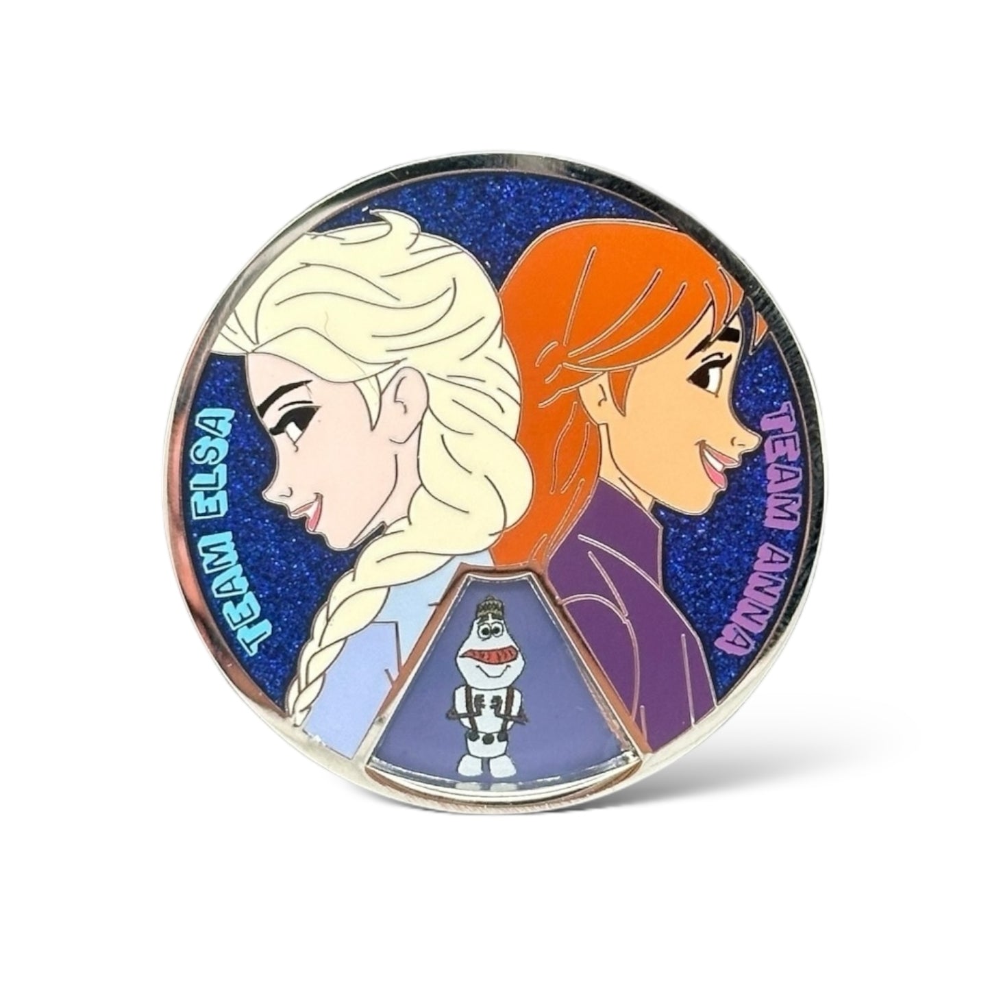 DLR One Family Game Night Team Frozen Charade Spinner Pin