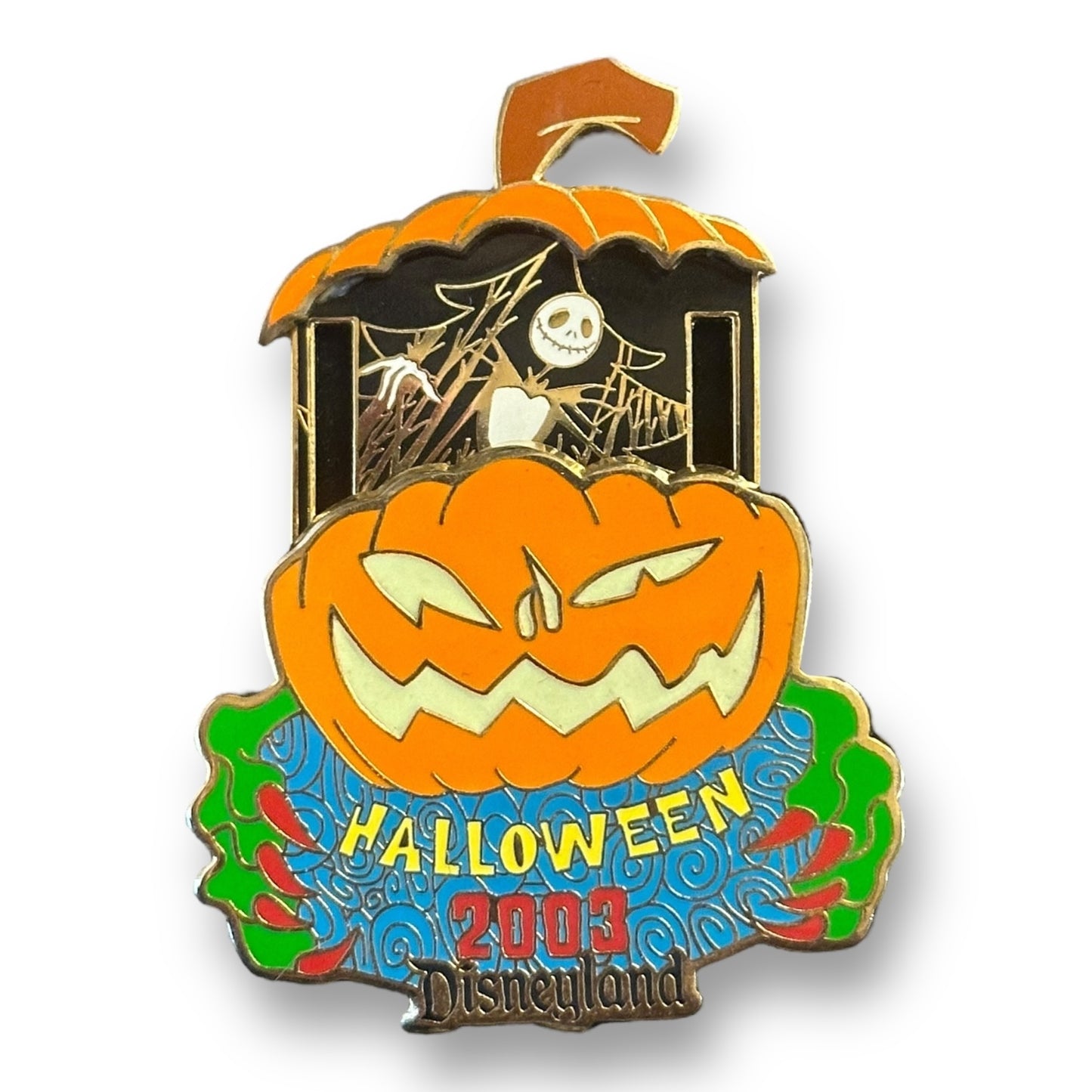 DLR Halloween 2003 Pumpkin with Jack Skellington Pin