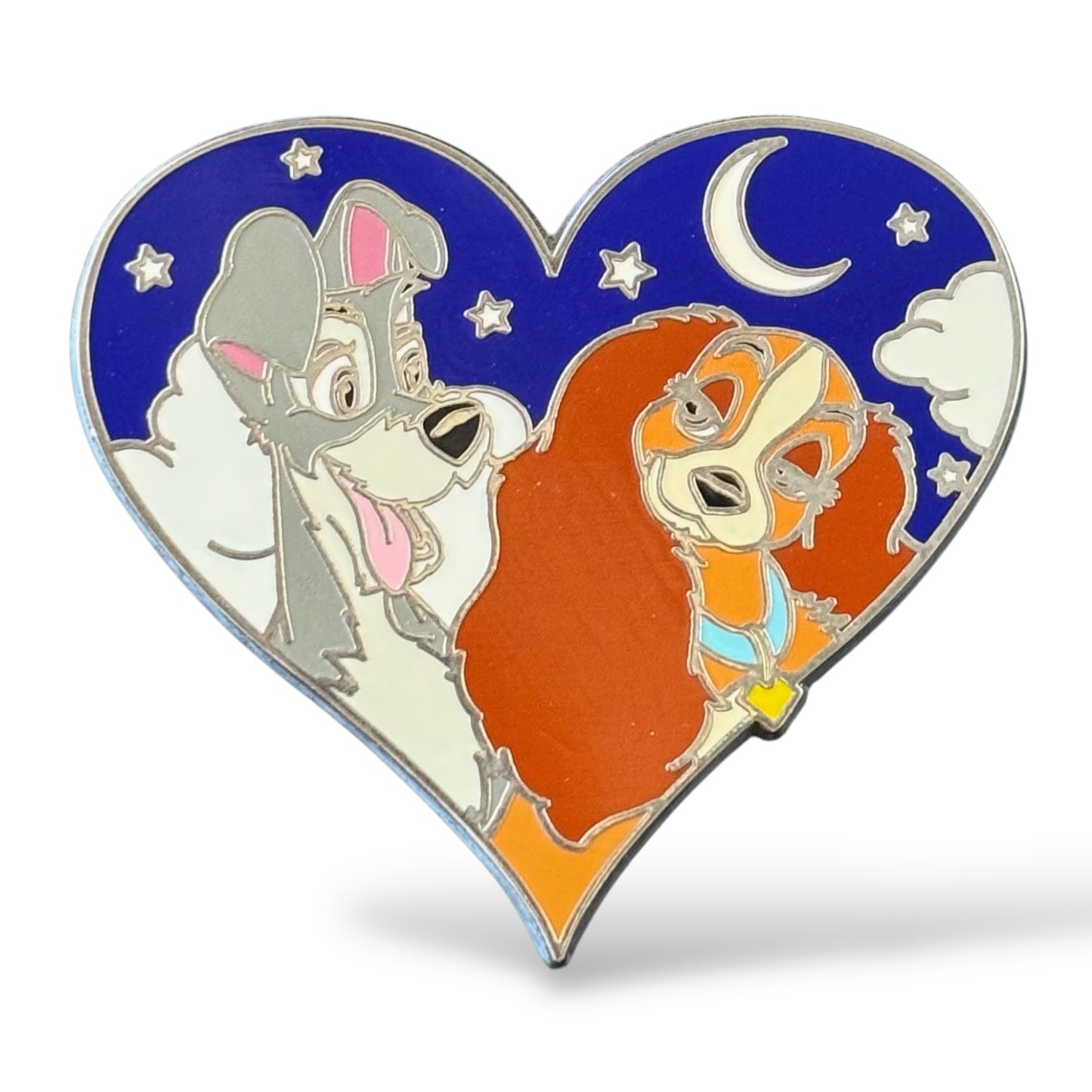 Disney Parks Lady and the Tramp In Starry Heart Pin