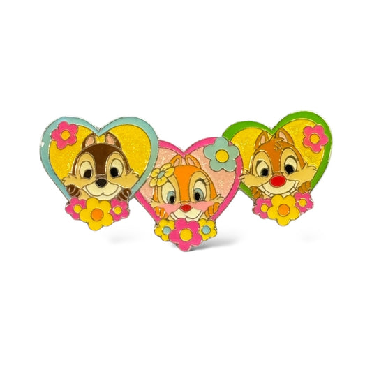 JDS Chip & Dale with Clarice Triple Heart Pin