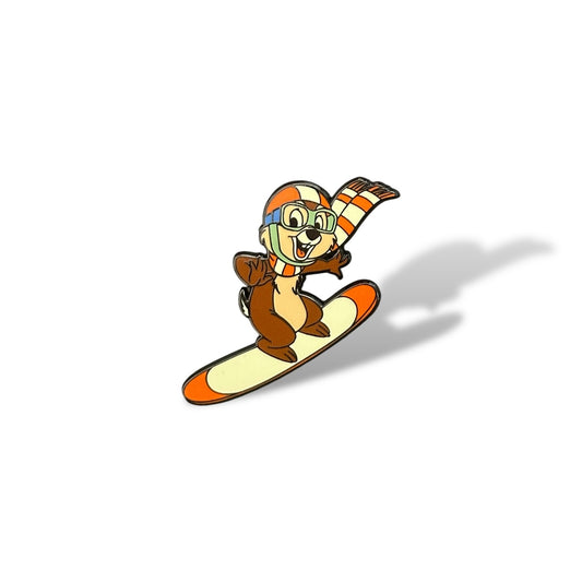 DLRP Chip and Dale Riding on Snowboards Pin