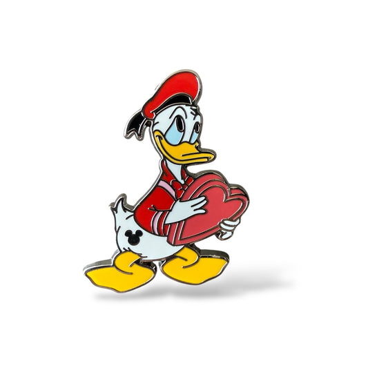 Cast Lanyard Donald Holidays Valentine's Day Hidden Mickey Pin