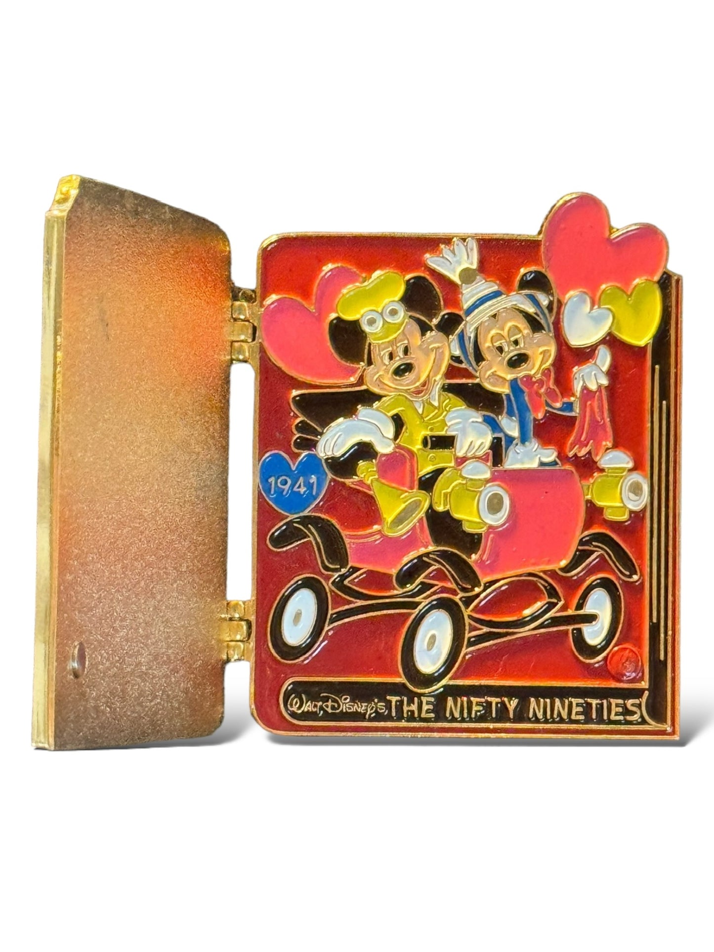 JDS History of Art The Nifty Nineties Mickey and Minnie Hinge Pin