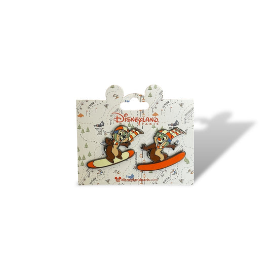 DLRP Chip and Dale Riding on Snowboards Pin