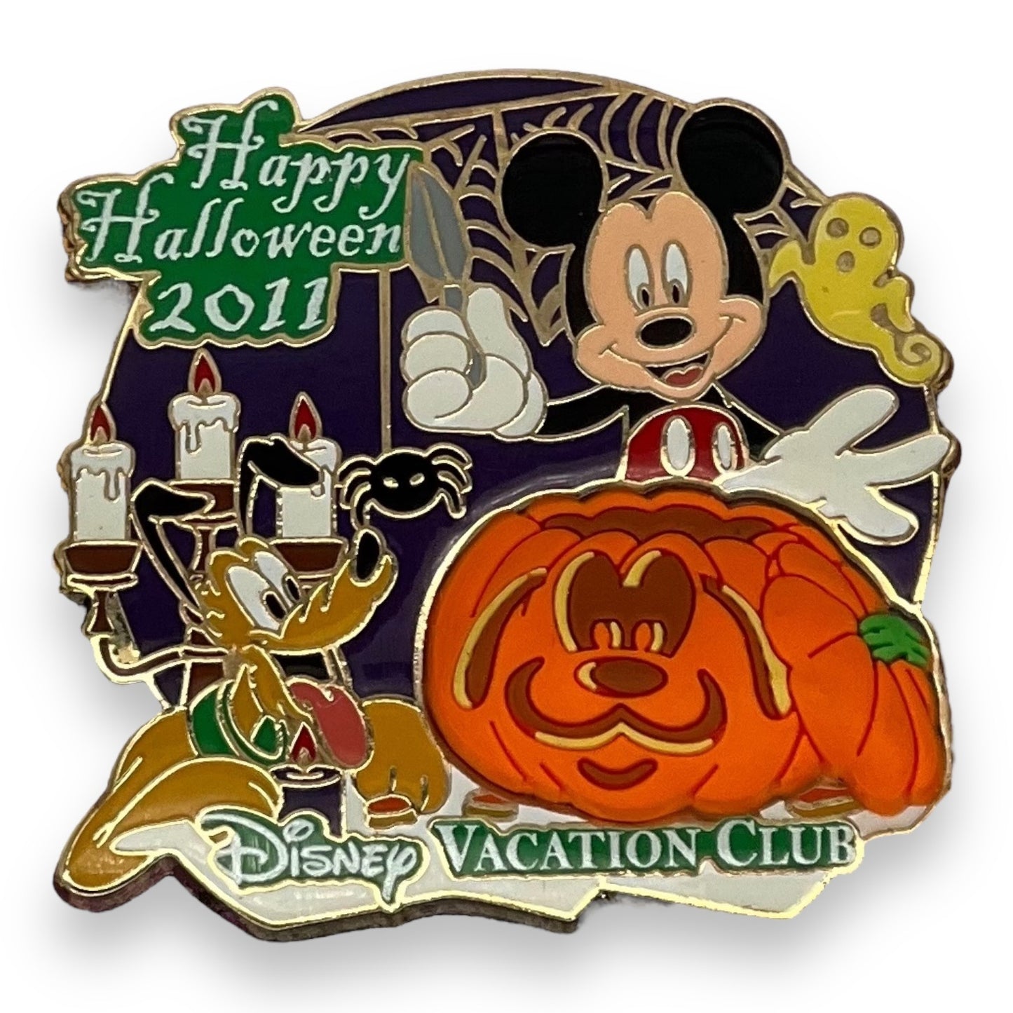 DVC Halloween 2011 Mickey and Pluto Pumpkin Pin