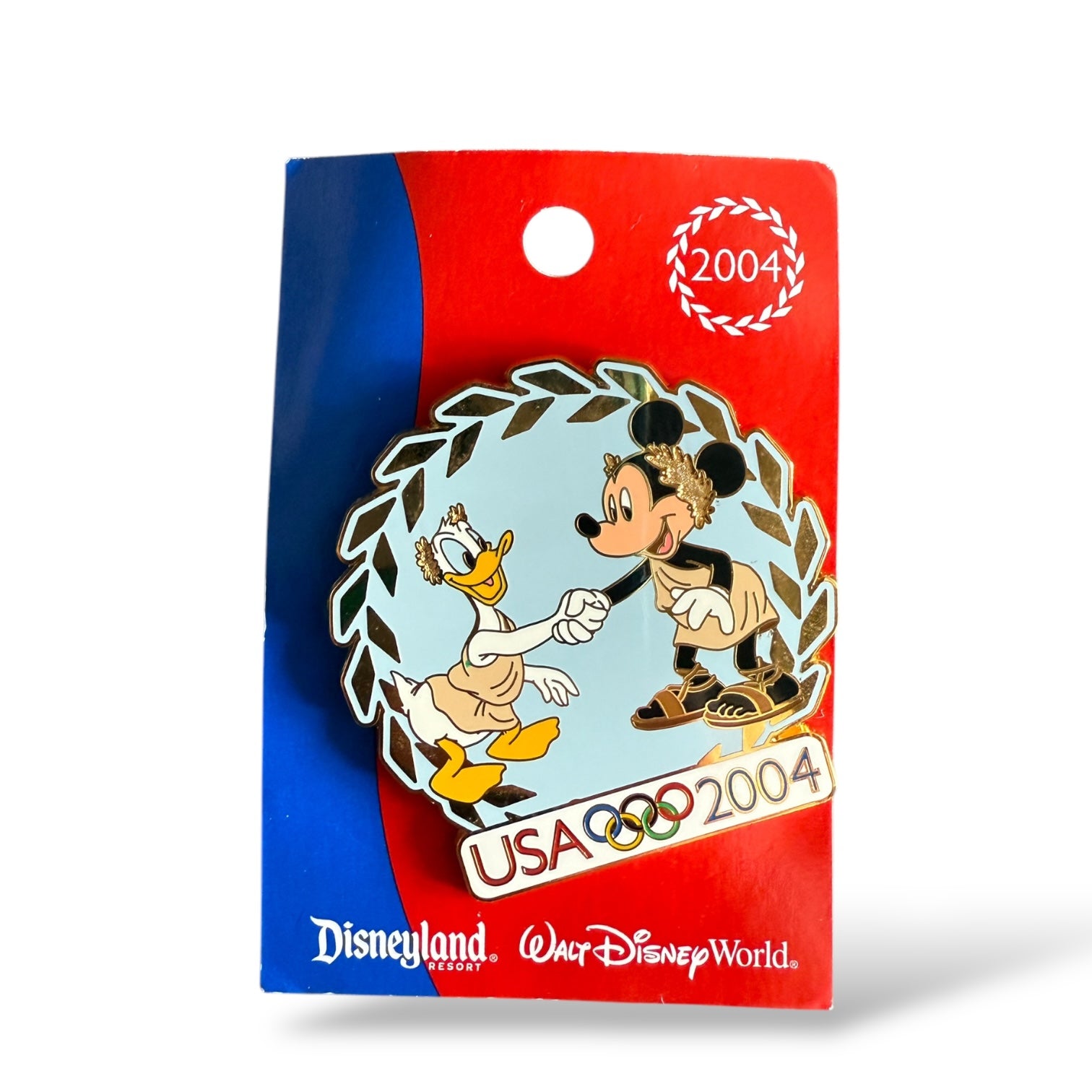 DLR Olympic Mickey and Donald Shaking Hands Pin