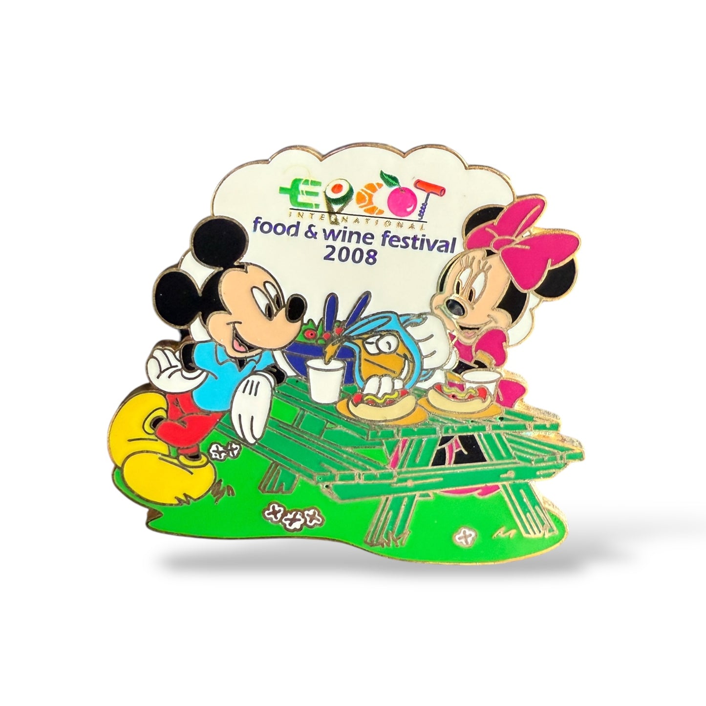 WDW Epcot Food and Wine Festival 2008 Mickey and Minnie Pin