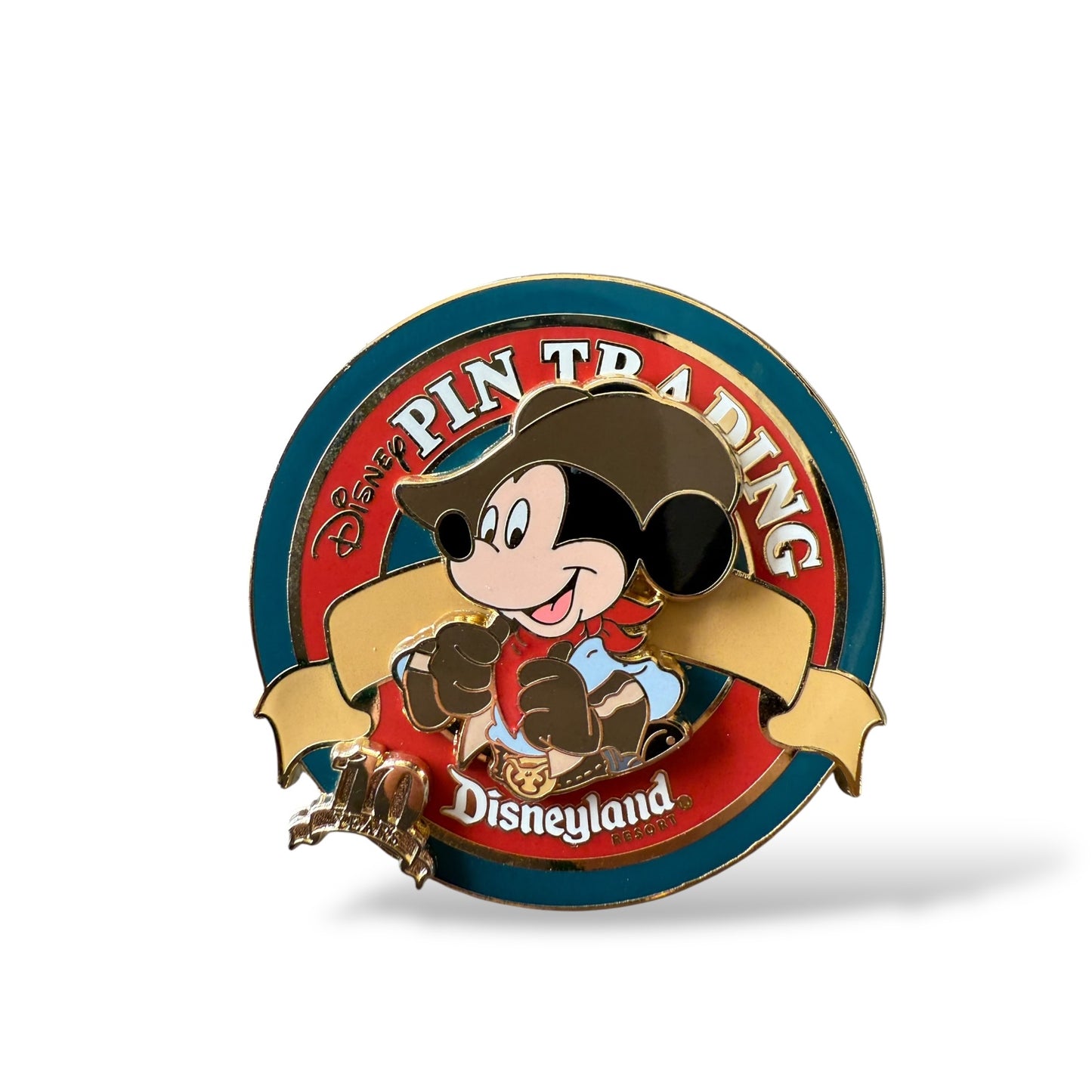 DLR 10th Anniversary Pin Trading Nights Mickey Cowboy Pin