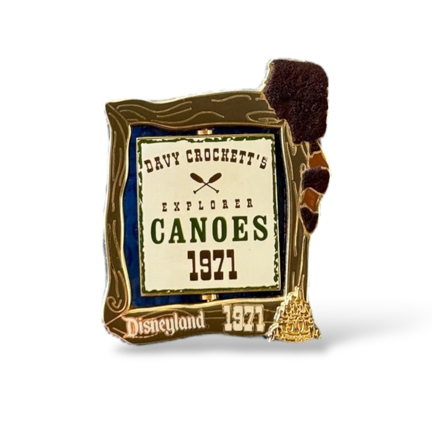 DLR Magical Milestones 1971 Davy Crockett's Explorer Canoes Pin