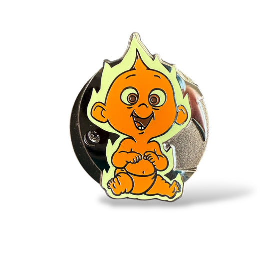 Cast Lanyard Jack-Jack Flame Power Hidden Mickey Pin