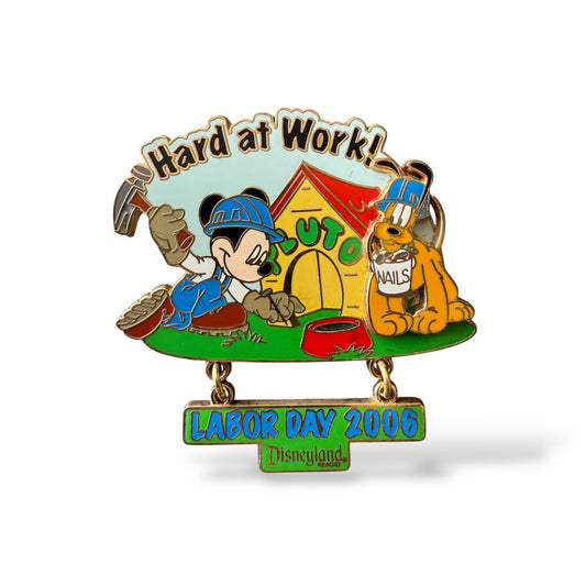 DLR Labor Day 2006 Hard at Work Mickey and Pluto Pin
