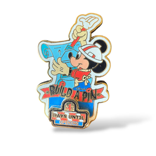 WDW Mickey Mouse Build-A-Pin Countdown 4 Days Pin