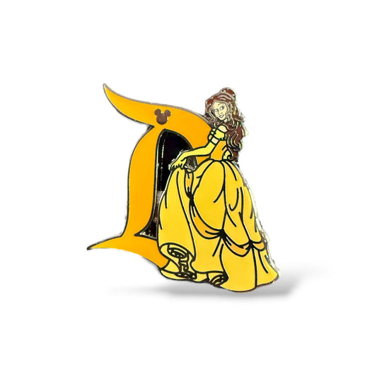 Cast Lanyard Disney "D" Belle Hidden Mickey Pin