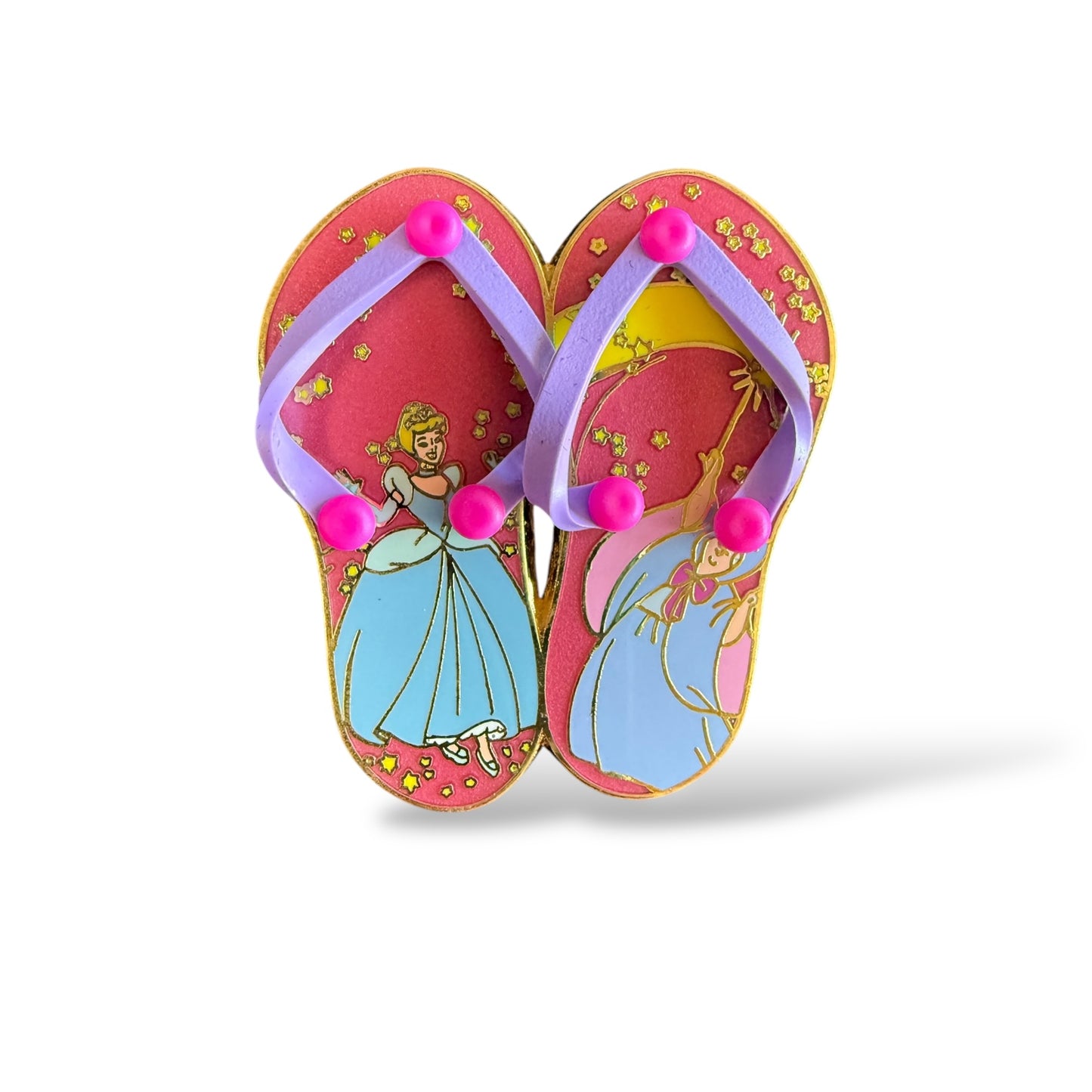 Disney Shopping Character Sandals Cinderella and Fairy Godmother Pin