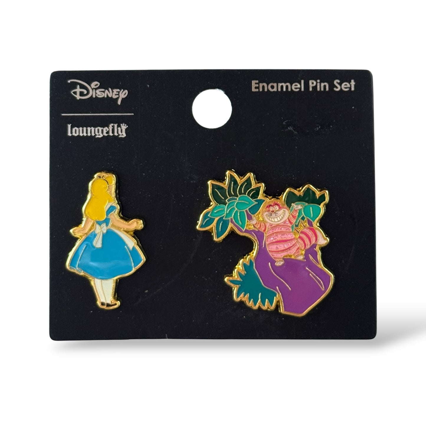 Loungefly Alice and Cheshire Pin Set