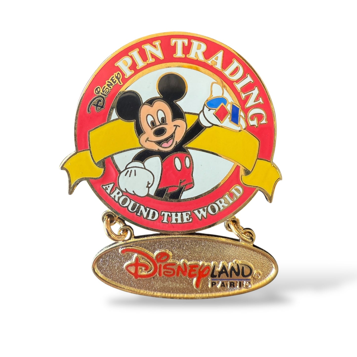 DLRP Mickey Pin Trading Around the World Disneyland Paris Dangle Pin
