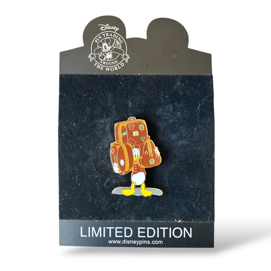 Disney Shopping Labor Day Donald Duck Bell Hop Luggage Pin