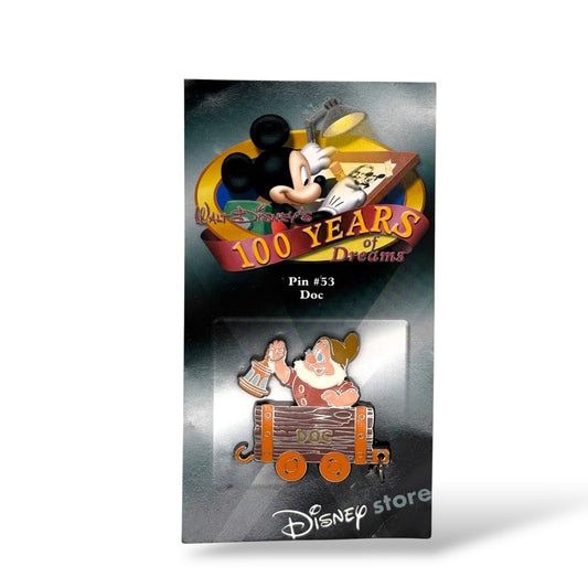 Disney Store 100 Years of Dreams Seven Dwarfs Mine Cart Doc Pin