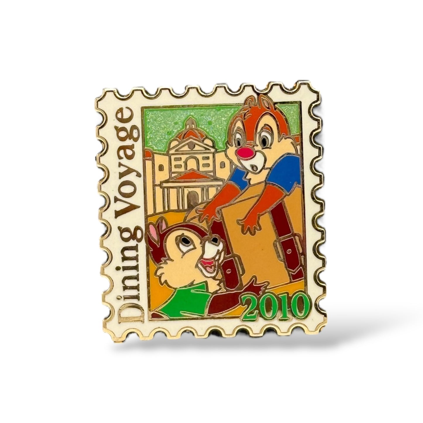 TDR Dining Voyage 2010 Stamp Chip n' Dale Pin