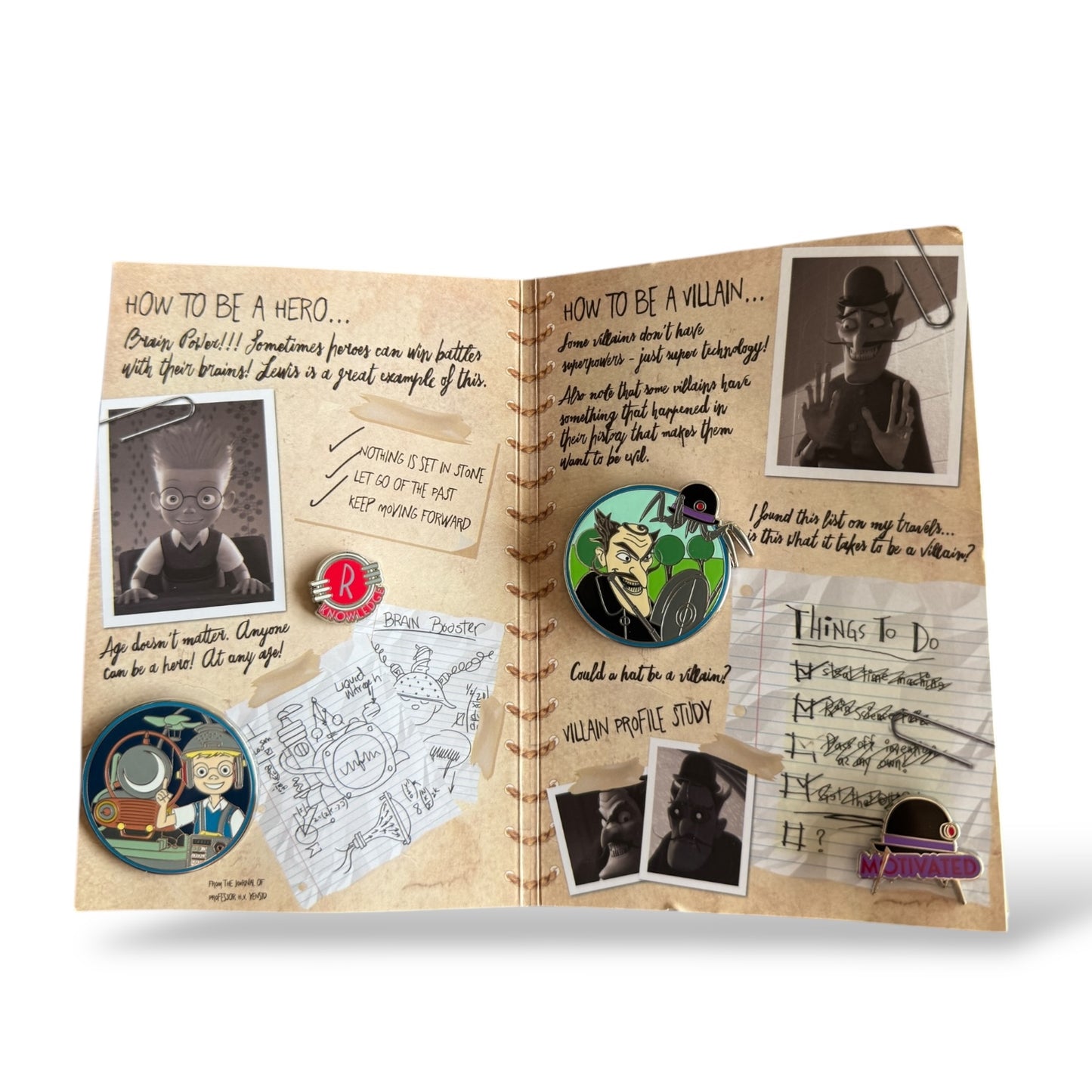 WDW Heroes vs. Villains Meet The Robinsons Pin Set