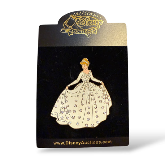 Disney Auctions Cinderella in Crystal-Covered Dress Jumbo Pin