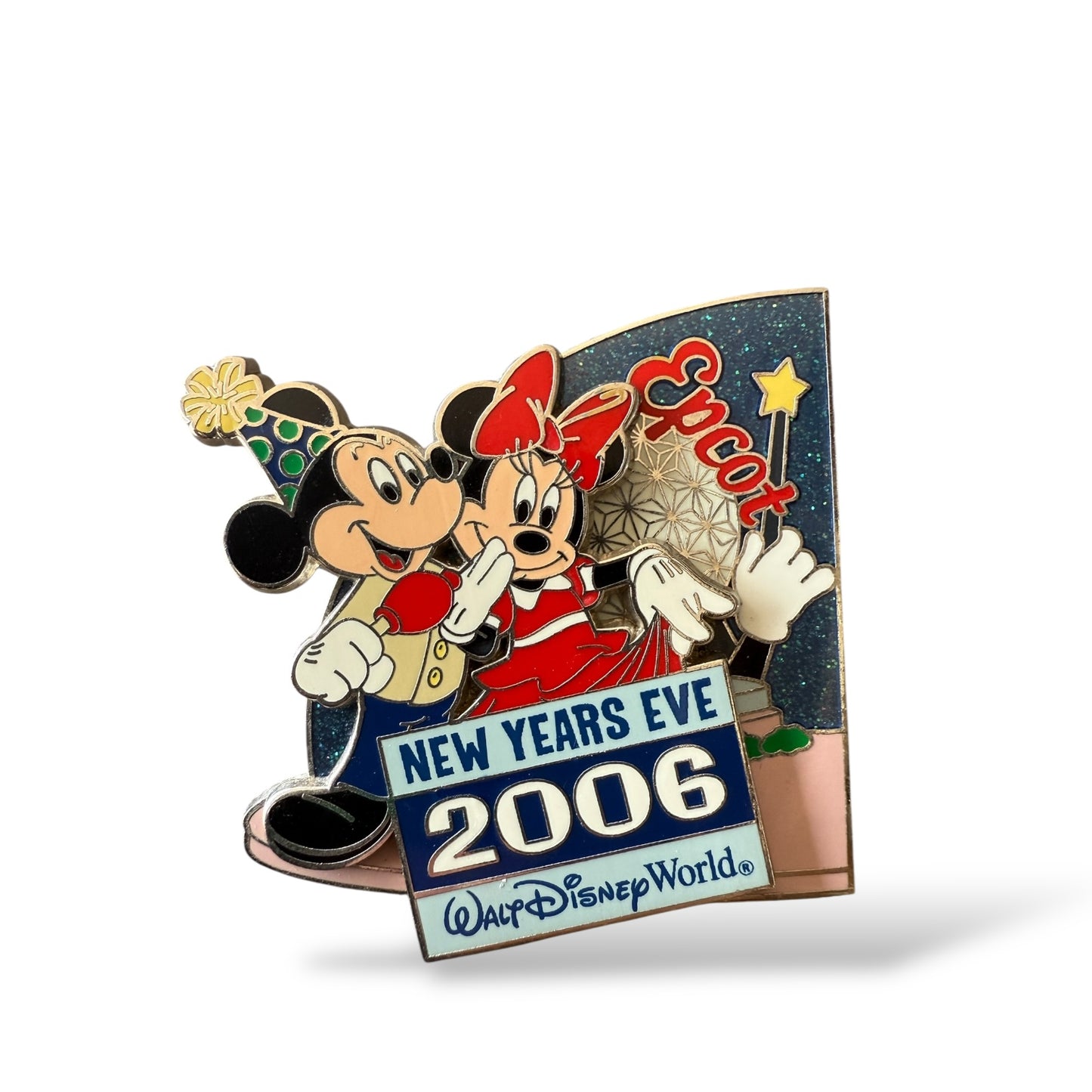 WDW New Year's Eve 2006 Mickey and Minnie Mouse Pin