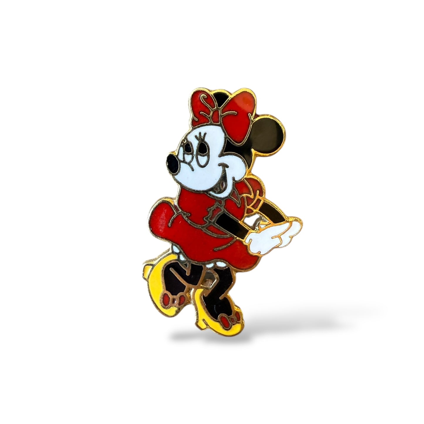 Disney Parks Small Minnie Red Dress White Face Pin