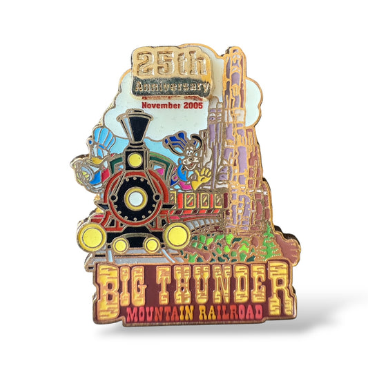 WDW Big Thunder Mountain Railroad 25th Anniversary Donald Duck and Goofy Pin